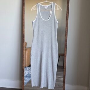 Caroline Constas Gray Sleeveless Midi Dress